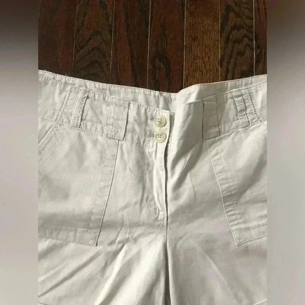 Ann Taylor Women’s 10 Signature Cream 5.5" Inseam Cotton Shorts - EUC - Picture 4 of 9